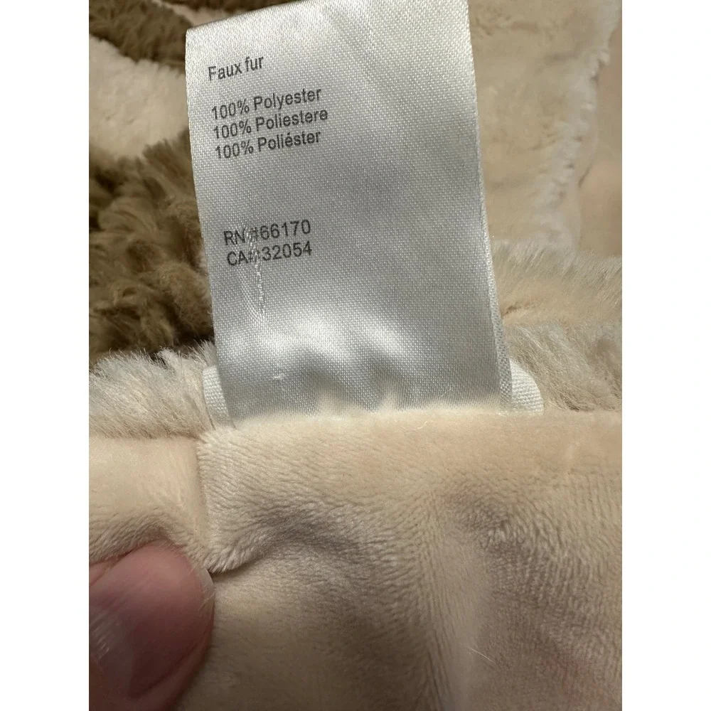 Anthropologie The‎ Sophie Faux Fur Throw Blanket Striped Edition 60x70